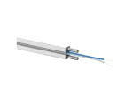 FO Kabel światłowodowy OS2 FTTH płaski SM 2J 9/125 LSOH biały, wzmocnienie dwoma prętami stalowymi 1000m - ALANTEC