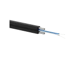 FO Kabel światłowodowy OS2 FTTH płaski SM 2J 9/125 LSOH czarny, wzmocnienie dwoma prętami stalowymi 1000m - ALANTEC