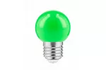 ŹRÓDŁO ŚWIATŁA LED, B45C, GREEN, E27, 1,0W, AC220-240V, 270°, 50lm