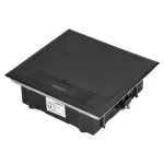 Puszka podłogowa na gniazda modułowe 6 x 45x45mm lub 12 x 22,5x45mm, pokrywa: stal nierdzewna, czarna