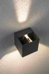 PAULMANN Oprawa elewacyjna CYBO LED 2x3W 2700K 355lm IP65 80x80mm 230V szary /aluminium