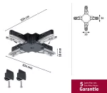 PAULMANN Łącznik stały X URail 230V czarny mat / tworzywo sztuczne