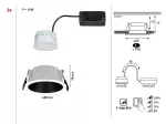 PAULMANN Oprawa do wbudowania COLE COIN LED 3-STEP DIM 3x6W 470lm 2700K IP44 230V biały / czarny matowy