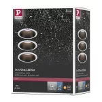 PAULMANN Oprawa do wbudowania COLE COIN LED 3-STEP DIM 3x6W 470lm 2700K IP44 230V biały / czarny matowy