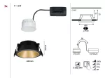 PAULMANN Oprawa do wbudowania COLE COIN LED 3-STEP DIM zestaw 3x6W 470lm 2700K IP44 230V Czarny/Złoty-matowy