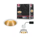 PAULMANN Oprawa do wbudowania COLE COIN LED 3-STEP DIM 1x6W 470lm 2700K IP44 230V biały / złoty-matowy