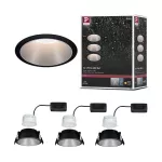PAULMANN Oprawa do wbudowania COLE COIN LED 3-STEP DIM zestaw 3x6W 470lm 2700K IP44 230V Cz/Srebrny-matowy