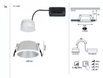 PAULMANN Oprawa do wbudowania COLE COIN LED 3-STEP DIM 1x6W 470lm 2700K IP44 230V biały / srebrny matowy