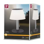 PAULMANN Lampka stołowa solarna LILLESOL LED 3-STEP .DIM 45lm 3000K IP44 stal nierdzewna / metal