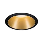 PAULMANN Oprawa do wbudowania COLE GU10. max. 10W 88mm 230V czarny matowy/ złoty matowy