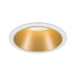 PAULMANN Oprawa do wbudowania COLE GU10. max. 10W 88mm 230V biały matowy/ złoty matowy