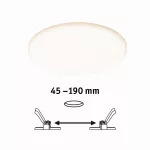 PAULMANN Panel VELUNA VariFit LED 14W 1000lm 3000/4000/6500K 185mm IP44 230V biały
