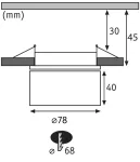 PAULMANN Oprawa wpuszczana LED Spircle biała mat 8W 3000K 36 st.