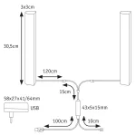 PAULMANN Listwa LED zestaw 2x30cm LIGHTBAR DYNAMIC RGB z pilotem 2x0,6W 230W / 5V DC