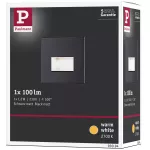 PAULMANN Oprawa przyschodowa EDGE LED kwadrat 1x1,2W 50lm 2700K 230V czarny matowy / tworzywo sztuczne