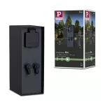 PAULMANN Zewnętrzna kolumna zasilająca RIO 2GN. 24V Plug & Shine + 2GN. 230V IP44 stal szlachetna antracyt