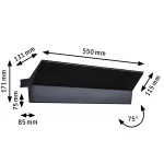 PAULMANN Oprawa ścienna STINE LED SH Zigbee 13W+4W 2700-6500K 1400lm DIM 230V czarny matowy