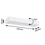 PAULMANN Oprawa ścienna LUCILLE LED 400mm 11.5W 2700K DIM IP44 230V biały aluminum / metal