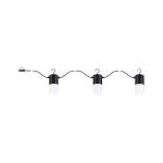 PAULMANN Łańcuch świetlny Plug & Shine TUBS 3x2W 3000K E14 IP44 24V antracyt / aluminium