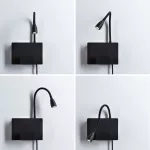 PAULMANN Oprawa ścienna HALINA LED 2.4W 200lm 2700K USB-C 230V czarny mat /metal