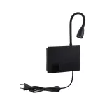 PAULMANN Oprawa ścienna HALINA LED 2.4W 200lm 2700K USB-C 230V czarny mat /metal