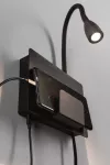 PAULMANN Oprawa ścienna HALINA LED 2.4W 200lm 2700K USB-C 230V czarny mat /metal