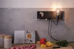 PAULMANN Oprawa ścienna DEVARA E27 max.1x40W USB C 230V czarny mat /metal