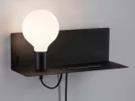 PAULMANN Oprawa ścienna DEVARA E27 max.1x40W USB C 230V czarny mat /metal