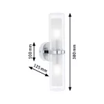 PAULMANN Lampa ścienna LUENA E14 max. 2x20W IP44 230V szkło chrom / metal