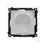 SIMON 55 WMDW-50123x-114A Gniazdo wtyczkowe do wersji IP44 z uszczelką (moduł) 16 A, 250 V~, szybkozłącza. Klapka transparentna; Jasnoszary mat
