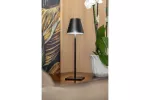LAMPKA STOŁOWA LED FIZZI, 2,5W, 200lm, DC 5V, 1A,4000 K, BATERIA 4000 mAh, ŚCIEMNIALNA, CZARNA