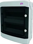 ECH-24PT-s Obudowa natynkowa 24 mod. IP65 drzwi transparentne, (N-dzielona)