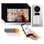 GAYD MULTI4, zestaw wideodomofonowy, bezsłuchawkowy, monitor dotykowy 8" LCD, Wi-Fi + APP na telefon, z gniazdem na kartę pamięci, z kamerą Full HD 2MP, z czytnikiem kart i breloków zbliżeniowych 125kHz