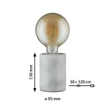 PAULMANN Neordic Nordin Lampa stołowa okrągła max.1x20W E27 230V Biały Marmur