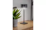 LAMPKA STOŁOWA LED AZELIA, 2,5W, 200lm, DC 5V, 1A,4000 K, BATERIA 4000 mAh, ŚCIEMNIALNA, CZARNA