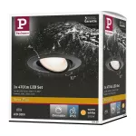 PAULMANN Oprawa do wbudowania NOVA LED PLUS DIM wychylna 6W 470lm 93mm 2700K IP65 230V czarny matowy