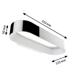 PAULMANN Agena IP44 LED ściemniany 1x20W Chrom/Biały Mat 230V Aluminium/Stal szlachetna