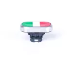 Ex9P1 D gr Dwukolorowy przycisk z główkami, z samopowrotem, bez nadruku, zielony+czerwony