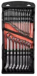 Kpl. kluczy płasko-oczkowych 25 szt. 6-32 mm Cr-V satin
