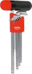 Zestaw kluczy imbusowych HEX długie Cr-V 1,5-10 mm 9cz