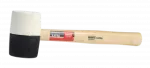 Młotek gumowy 680g trzonek drewniany biało-czarny