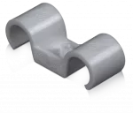 Uchwyt plastikowy do rurek instalacyjnych podwójny 16 mm posadzkowy wzmocniony PA [OP 60]