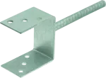 Wspornik słupa do zabetonowania, kształt U, 121x120x200x5,0 mm