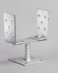 Wspornik słupa do przykręcania, regulowany, 0-160x200x4,0 mm