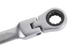 Kpl. kluczy płasko-oczkowych grzechotka+przegub 7 szt. 8-19 mm