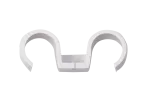 Uchwyt plastikowy do rurek instalacyjnych podwójny 16 mm posadzkowy wzmocniony PA [OP 60]