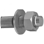 LX Wkręt do betonu M6x40mm, łeb heksagonalny z kołnierzem, [OP 8]