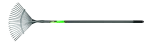Grabie do liści trzonek metal 22 zęby 45cm 1,5m