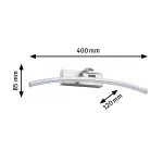 PAULMANN Oprawa ścienna BENTO LED 8.5W 480lm 400mm 3000K 230V nikiel szczotkowany