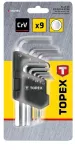 Klucze sześciokątne 1.5-10 mm, zestaw 9 szt. 35D955